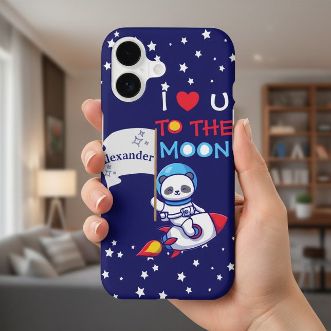 Cute Panda Bear On Rocket Ship Kids Personalized (Creator Uploaded)
