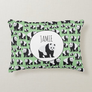 Cute Panda Bear Pattern Accent Pillow