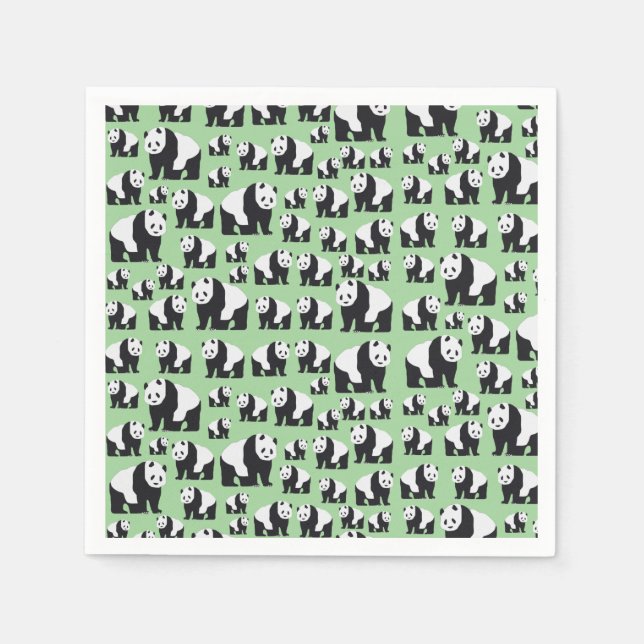 Cute Panda Bear Pattern Napkin (Front)