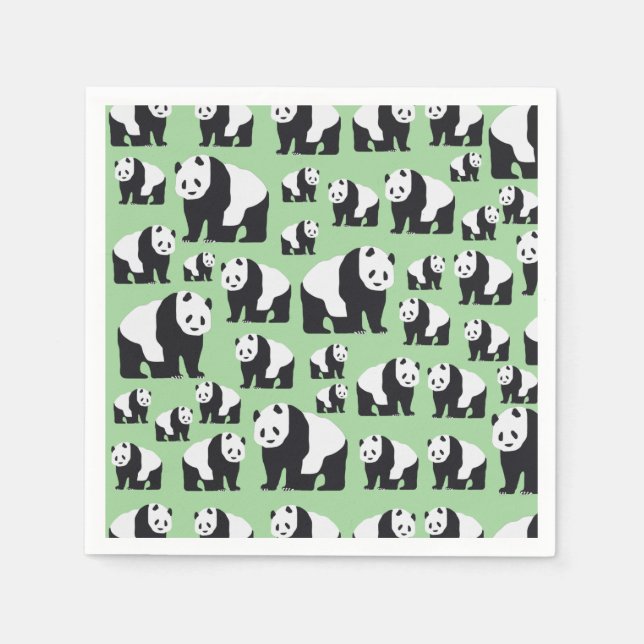 Cute Panda Bear Pattern Napkin (Front)