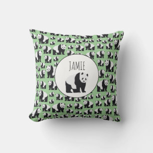 Cute Panda Bear Pattern Throw Pillow