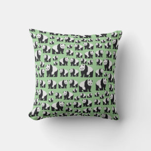 Cute Panda Bear Pattern Throw Pillow