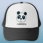 Cute Panda Bear Personalized Trucker Hat<br><div class="desc">A fun little panda bear to make any conservation minded animal lover smile.  Original art by Nic Squirrell. Change the name to customize.</div>