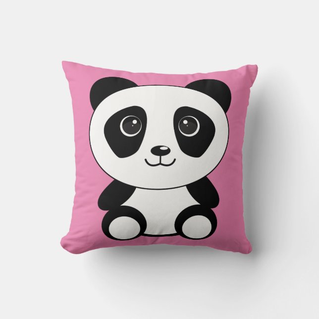 CUTE PANDA BEAR PILLOWS PINK (Front)