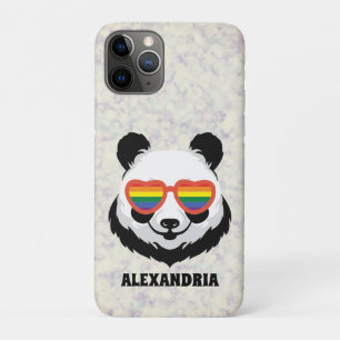 Cute Panda Bear   Rainbow   LGBTQ iPhone 11 Pro Case