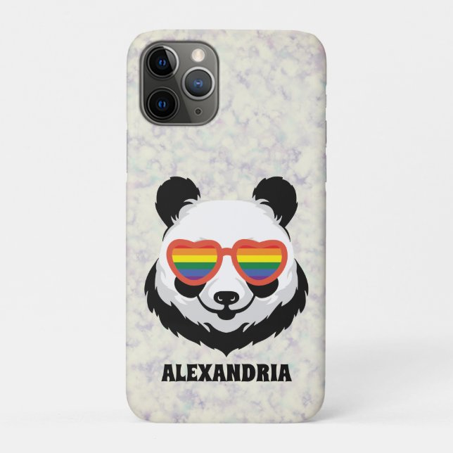 Cute Panda Bear | Rainbow | LGBTQ Case-Mate iPhone Case (Back)