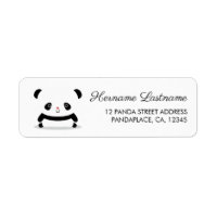 Cute Panda Bear Return Address Labels