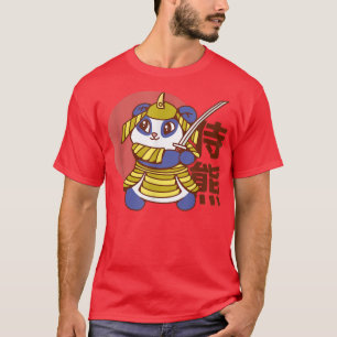 Cute panda bear samurai  (2) T-Shirt