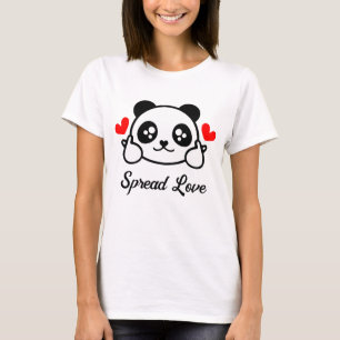 Cute Panda Bear “Spread Love”  T-Shirt