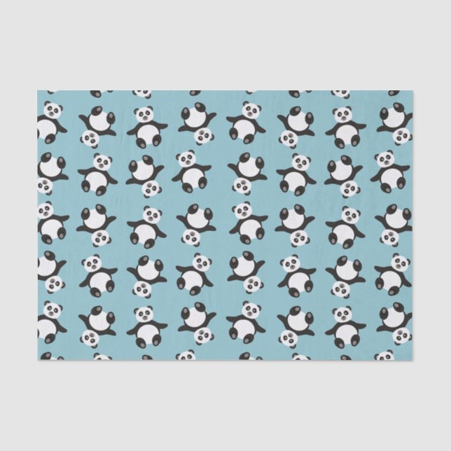 cute panda bear unisex baby shower  tissue paper (Front)