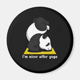 Cute Panda Bear Zen Yoga Workout Magnet
