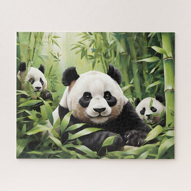 Cute panda bears jigsaw puzzle (Horizontal)