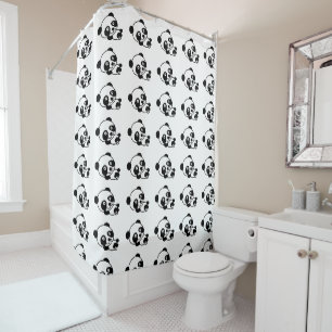 cute Panda bears shower curtain