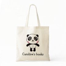Cute panda bibliothèque livre sac pour enfants