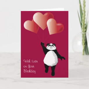 Cute Panda Birthday Card