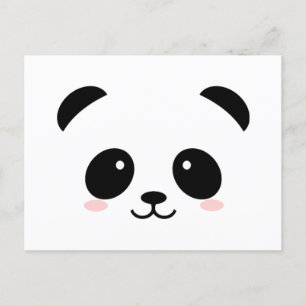 Cute panda black and white  postcard