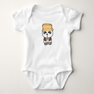 Cute Panda Boba Kawai Baby Bodysuit