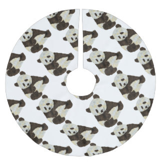 Cute Panda Brushed Polyester Tree Skirt