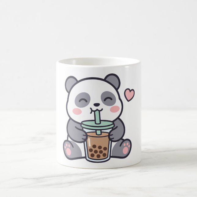 Cute Panda Bubble Tea Classic Mug (Centre)