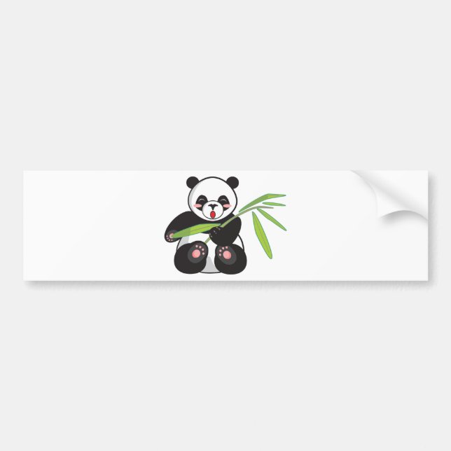Cute Panda Bumper Sticker (Front)