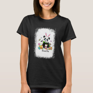 Cute Panda Bunny Egg Hunting Colourful Egg Happy E T-Shirt