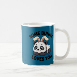 Cute Panda Bunny Some Bunny Loves You  Coffee Mug