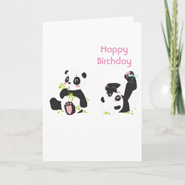 Cute panda card (Front)