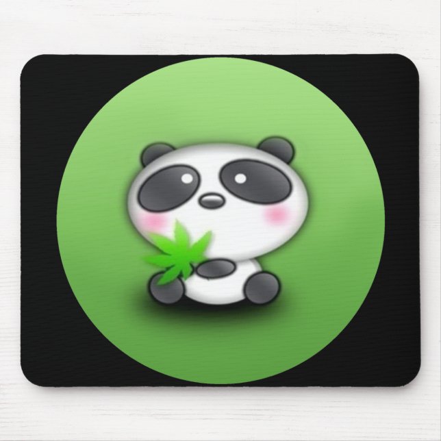 Cute Panda Cub Mouse Pad (Front)