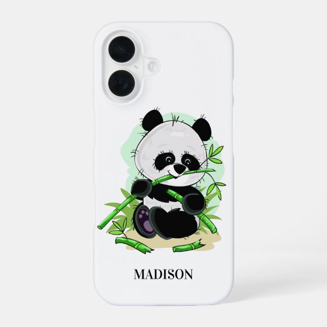 Cute Panda custom name phone cases (Back)