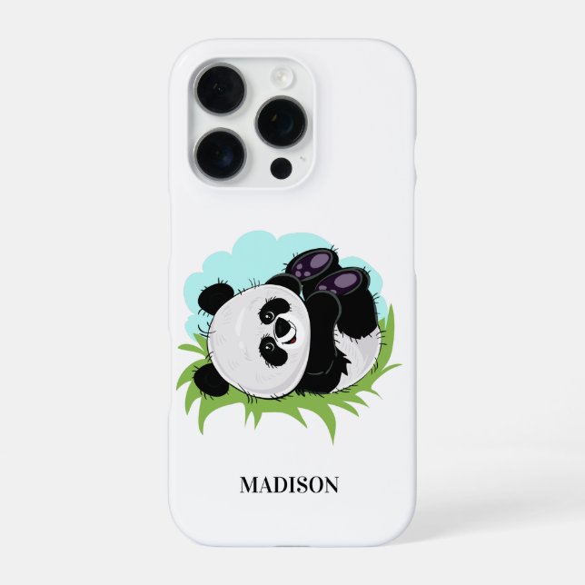 Cute Panda custom name phone cases (Back)