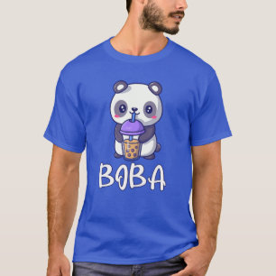 Cute Panda Drinking Drinking Bubble Milk Tea Boba T-Shirt