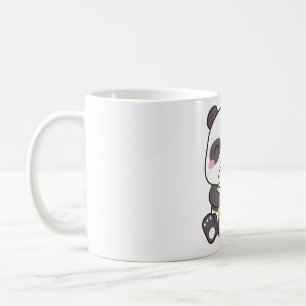 Cute Panda Drinking Matcha Bubble Tea Coffee Mug