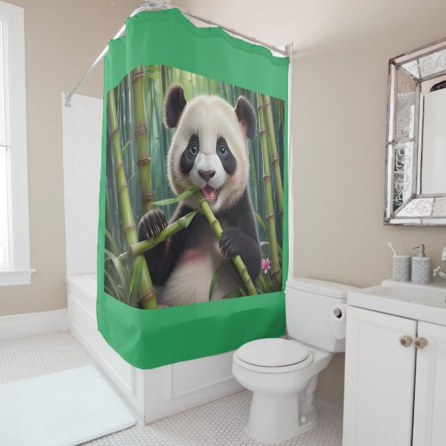 Cute Panda Eating Bamboo (In Situ)