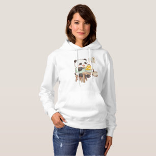 Cute Panda Eating Taiwanese Mango Shaved Ice Foodi Hoodie