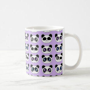 Cute Panda Expression Purple Coffee Mug