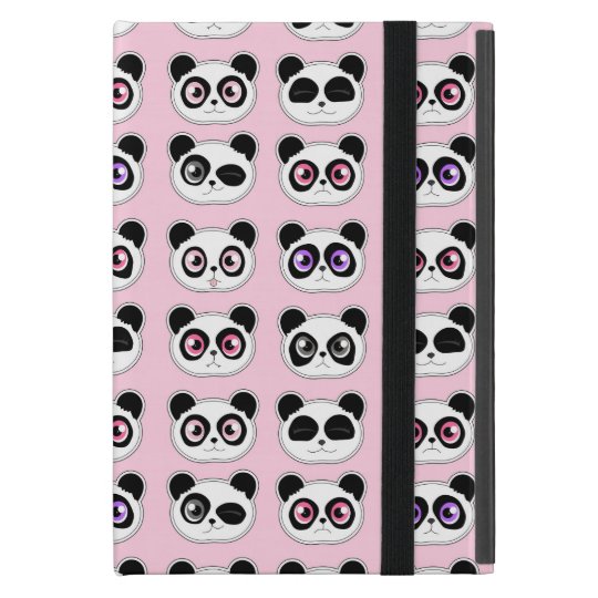 Cute Panda Expressions Pink Case For iPad Mini