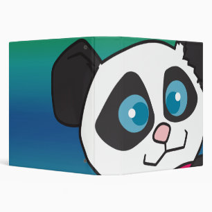 cute panda face notebook binder