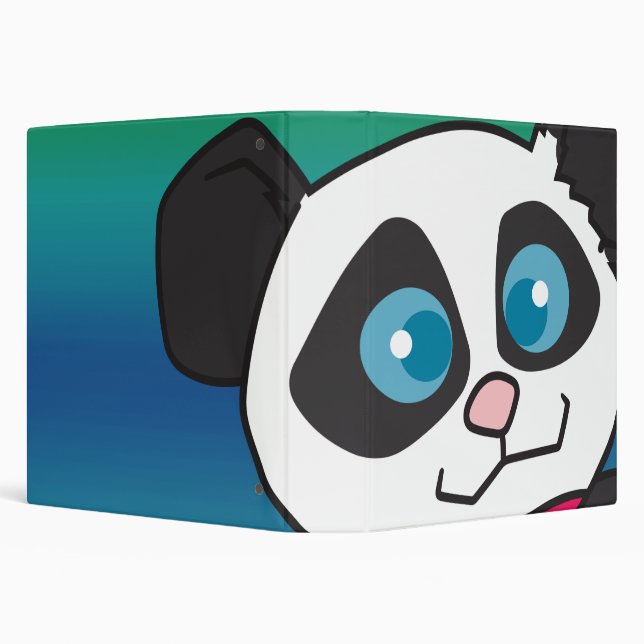 cute panda face notebook binder (Background)