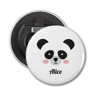 Cute Panda Face Personalized – Custom Name Bottle Opener