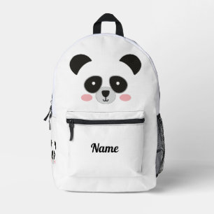 Cute Panda Face Personalized – Custom Name Printed Backpack