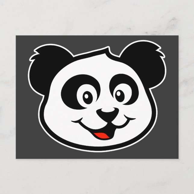 Cute Panda Face Postcard (Front)