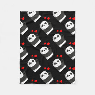 Cute panda fleece blanket