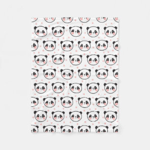 Cute panda fleece blanket
