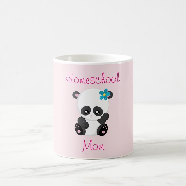 Cute Panda for a Homeschool Mom Coffee Mug (Center)