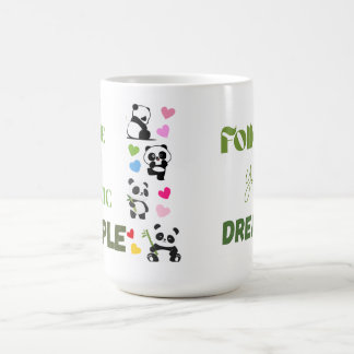 ​Cute Panda Graphic Tee with Slogan Coffee Mug