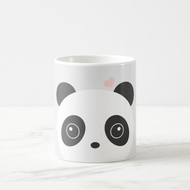 Cute Panda Gray Mug (Center)