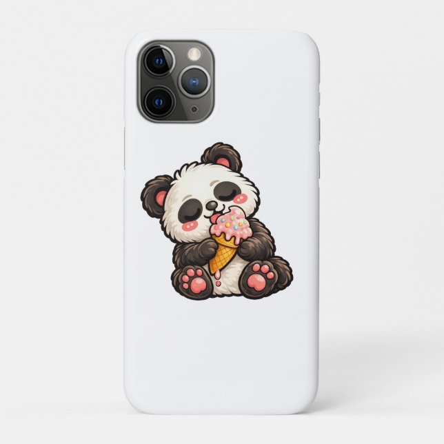 Cute Panda Ice Cream Case-Mate iPhone Case (Back)