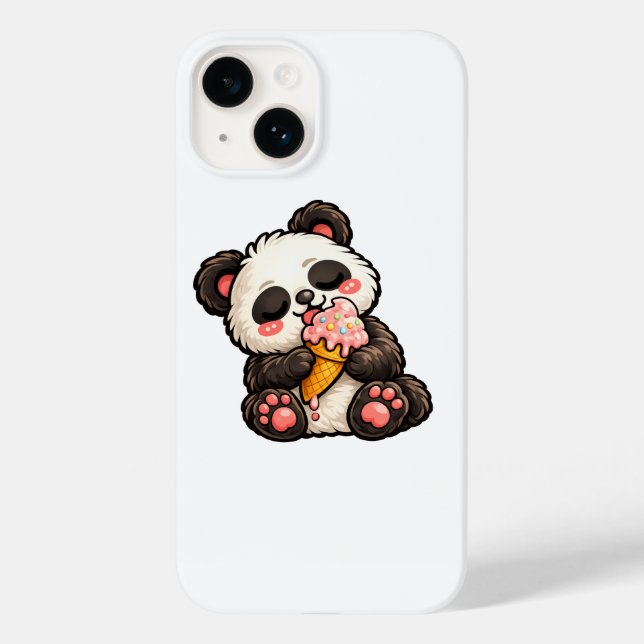 Cute Panda Ice Cream Case-Mate iPhone Case (Back)