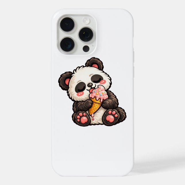 Cute Panda Ice Cream iPhone Case (Back)