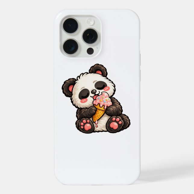 Cute Panda Ice Cream iPhone Case (Back)